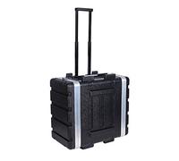 Crossrock Valise empilable avec Roues Compatible avec la Norme 5U, 48,9 cm de Profondeur, Construction Rigide en polyéthylène avec matériel Robuste Noir (CRA9605UW)