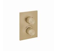 Crosswater 3ONE6 Crossbox Partie apparente - thermostatique - 3 fonctions - laiton brossé TSCB2500LBPSF