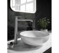 Crosswater 3ONE6 Robinet lavabo - bec 19cm - rehaussé - Inox TS112DNS