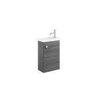 Crosswater Alo ensemble lavabo pour WC - 40x22cm - steelwood AL4000FST