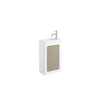 Crosswater Alo Meuble bas de salle de bains - 40x22cm - rotin blanc AL4000FWR