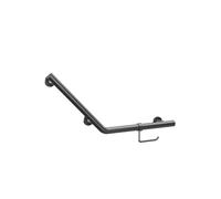 Crosswater - Barre d'appui avec porte-rouleau WC - inclinée - 71,9x33,2 cm - Gunmetal GBA7232T