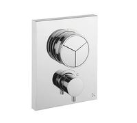 Crosswater Crossbox mitigeur de douche - thermostatique - adapté à 3 fonctions - push - chrome PROCBPUSH2500LBPC