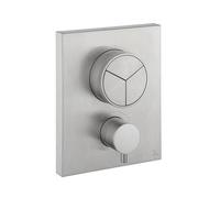 Crosswater Crossbox mitigeur de douche - thermostatique - adapté pour 3 fonctions - push - inox brossé PROCBPUSH2500LBPV