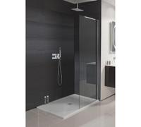 Crosswater Design New paroi latérale avec profil mural 90x195cm profil argent verre clair DSPSC0900_V2