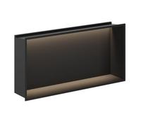 Crosswater Douche Nis - 61x30.5cm - bande lumineuse LED - noir mat NI305610LMB