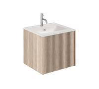 Crosswater Limit Ensemble meuble salle de bains - 50x45x45cm - 1 tiroir - vasque en céramique - Modern Oak/Anthracite SW1026494/SW487168