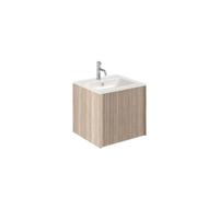 Crosswater Limit Ensemble meuble salle de bains - 50x45x45cm - 1 tiroir - vasque en verre - Modern Oak/Anthracite SW1026494/SW487189