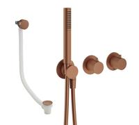 Crosswater Module Ensemble douchette à main - 2 leviers - vidage de baignoire - douchette à main - bronze brossé MODSET5BZ