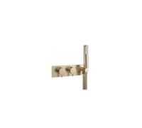 Crosswater MPRO 2 Ensemble de douche - 8.1x26.2x6.7cm - 2 fonctions - douchette à main - flexible de douche - laiton brossé PRO1701LBPF