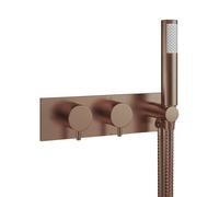 Crosswater MPRO 2 Ensemble de douche - 8,1x26,2x6,7cm - 2 fonctions - douchette à main - flexible de douche - Bronze brossé PRO1701LBPBZ