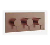 Crosswater MPRO 2 Mitigeur de douche - thermostatique - 3 boutons - horizontal - bronze brossé PRO2001LBPBZ