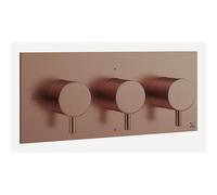 Crosswater MPRO 3 Mitigeur de douche - thermostatique - 3 boutons - horizontal - bronze brossé PRO3001LBPBZ