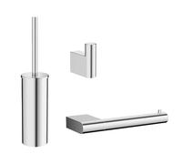 Crosswater MPRO Ensemble accessoires wc - brosse toilette et support - crochet serviette - porte papier - Chrome SW916785 / SW916787 / SW916788