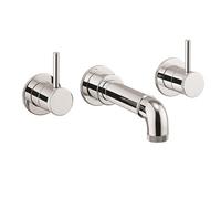 Crosswater MPRO INDUSTRIAL Bec déverseur - 17.5cm - avec 2 robinets d'arrêt encastrés - chrome sw451382/sw451398