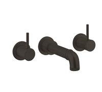 Crosswater MPRO INDUSTRIAL Robinet baignoire - 17.5cm - avec 2 robinets d'arrêt - encastrable - noir mat sw487364/sw487372