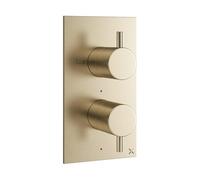 Crosswater MPRO mitigeur de bain - encastré - vertical - 2 fonctions - laiton brossé PRO1500LBPF