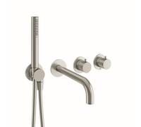 Crosswater MPRO Module Mitigeur baignoire - avec partie encastrable 2 fonctions - douchette - Inox brossé PROMOD440TRIMV