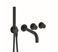 Crosswater MPRO Module Mitigeur baignoire - avec partie encastrable 2 fonctions - douchette - Noir mat PROMOD440TRIMM
