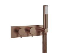 Crosswater MPRO robinet de baignoire thermostatique encastré horizontal avec ensemble douchette en bronze brossé SW928274 /sw385438