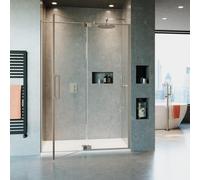 Crosswater Optix 10 Porte de douche - profilé tournant - 80x200cm - paroi fixe - inox brossé OXPDVC0800