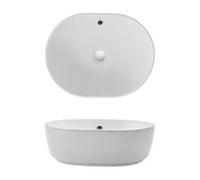 Crosswater Pearl Vasque à poser - 45x35x15,8cm - sans trou de robinet - trop-plein - fireclay blanc CT05823SCW