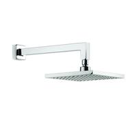 Crosswater Planet Douche de tête 20cm - carré - avec bras mural - chrome MBPSWF20