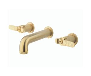 Crosswater Union Mitigeur lavabo encastrable - partie encastrable - 3 trous - mural - levier - Laiton brossé UB130WNU_LV_V2