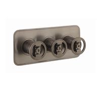 Crosswater Union Robinet de douche - 3 poignées - levier - doit être combiné avec WLBP2001R+ ou WLBP3001R+ - chrome noir brossé (gunmetal) UB2001LBPB