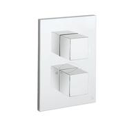 Crosswater WaterSquare Boîte d''encastrement - thermostatique - 2 fonctions - chromé WSCB1500LBPC