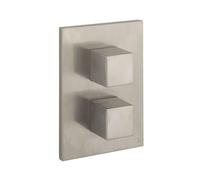 Crosswater WaterSquare Boîte d'encastrement - thermostatique - 2 fonctions - inox brossé WSCB1500LBPV
