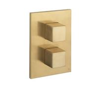 Crosswater WaterSquare Boîte d'encastrement - thermostatique - 2 fonctions - laiton brossé WSCB1500LBPF