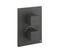 Crosswater WaterSquare Boîte d'encastrement - thermostatique - 2 fonctions - noir mat WSCB1500LBPM