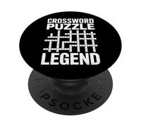 Crossword Puzzle Legend Cruciverbalist Fan De Mots Croisés PopSockets PopGrip Adhésif