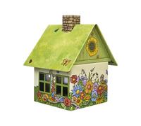 Crottendorfer - Encens en métal avec porte-encens - Pour cônes d'encens de taille M - Dimensions : 7,2 x 7,8 x 9,8 cm - Motif : mer de fleurs - Fabriqué en Allemagne