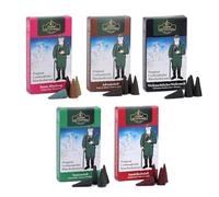 Crottendorfer Lot de 5 cônes d'encens de taille M dans l'encens de Noël, parfum sapin, bois de santal, mélange coloré et parfum de l'Avent - 24 pièces par paquet