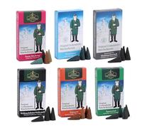 Crottendorfer - Lot de 6 paquets de 24 cônes d'encens pour sapin de Noël - Parfum de sapin de Noël, pomme à la cannelle, mélange coloré, vin - 144 cônes d'encens