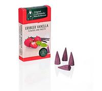 Crottendorfer Räucherkerzen Fleur & Fruits - Parfum : fraise vanille - Taille : M - Lot de 24 - Fabriqué en Allemagne