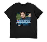 Crottsmills Tees with Josh Turner Design Running Men Top Unisex 100% Cotton Short-Sleeve T-Shirts Black M