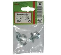 crou à oreilles - acier zingué - D: 4 mm