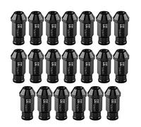 ¨¦crou en Aluminium L¨¦ger M12X1.5 de Roue de Course de Vis de Pneu de Voiture en Aluminium(noir)