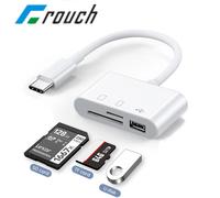 Crouch 3 en 1 OTG USB Type C câble adaptateur TF CF SD lecteur de carte mémoire écrivain Compact Flash pour Huawei Macbook Samsung Xiaomi Blanc
