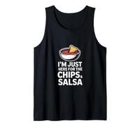 Croustilles Amusantes et Salsa Disant Que Je suis Juste là pour ça Débardeur