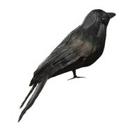 Crow Artificiel - 6,3 Pouces REPAL Birds REALS | Décor d'halloween Réalistes Crows, Accessoires Légers À La Raven Scarre pour La Fête De La Fête du Jardin Arbre Patio Intérieur Décorations