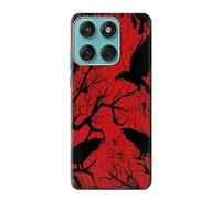 Crow Black Blood Tree Etui Coque Housse pour Motorola Edge 60 Fusion