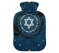 Crow Card Tarot Bouillotte avec housse souple 2 l pour chauffe-mains et pieds