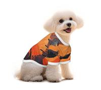 Crow Close-up, Flying Over The Sunset Dog T-Shirt Vêtements Chiot Gilet Pet et Débardeur Elastique Vêtements Chiens Chats Pulls Mignon Respirant Doux M
