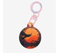 Crow Close-up, Flying Over The Sunset Pet ID Tag Dog Cat Tags Personnalisé Tendance, Rond De nombreuses couleurs, Matériau acrylique, pour petits et grands animaux de compagnie Rose clair Petit