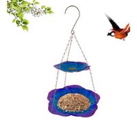Crow Feeders for Outside, Flower-Shaped Metal Double-Layer Tray