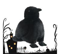 Crow Plush - 6 Inch Soft Funny Stuffed Animals Doll for Kids | Realistic Crow Plush Toy for 3+ Years Kids Shelf Bedroom Nursery Car Halloween Party Dinner Table Decoration Raven Bird Cuddly Gift